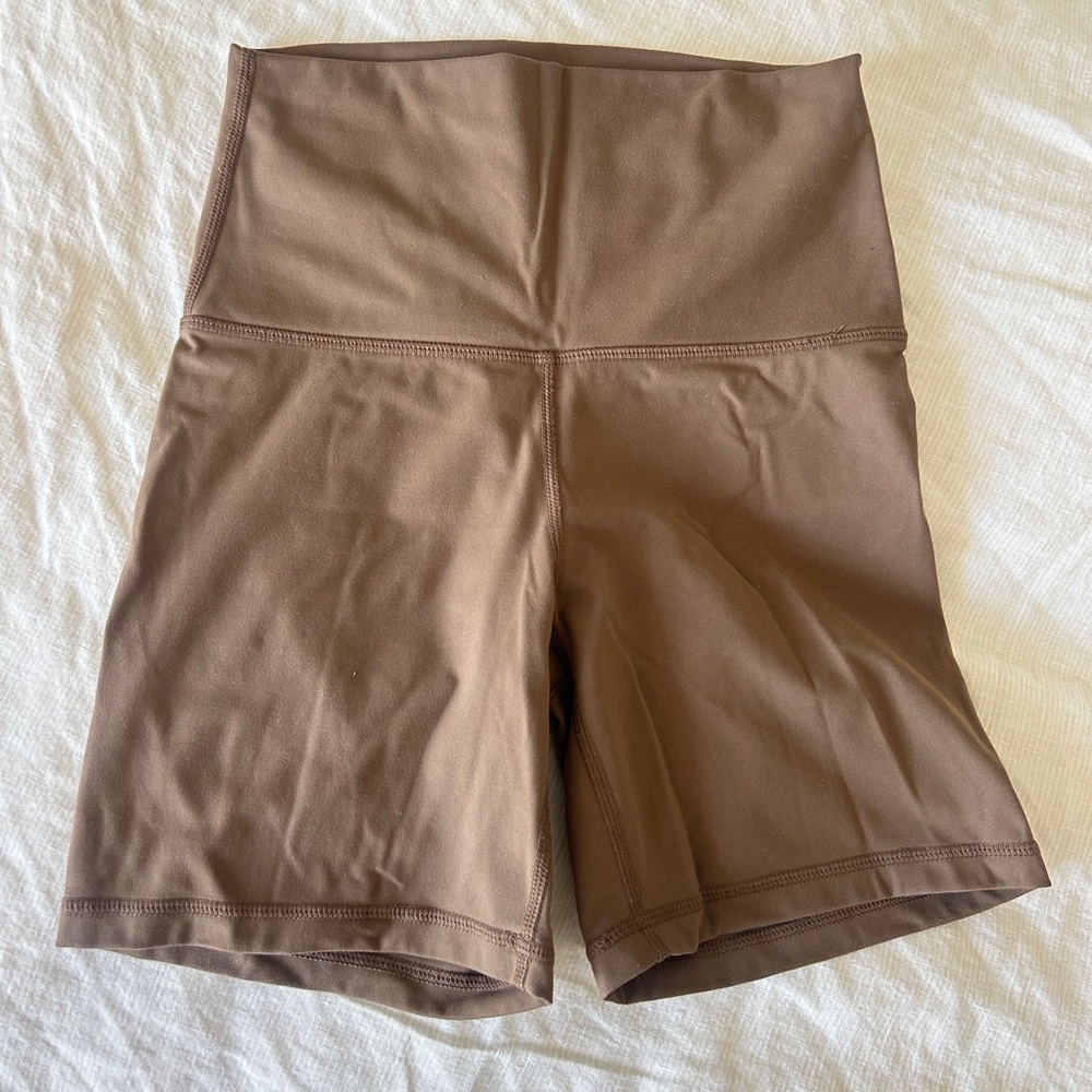 SET Active Brown Bike Shorts High-Waisted Stretch